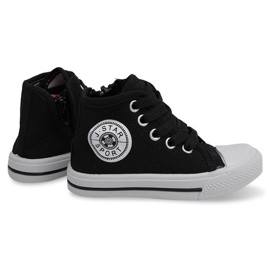 Wysokie Dziecięce Trampki Y1312 Czarny czarne