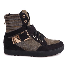 Wysokie Trampki 6981 Czarny czarne