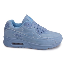 Zamszowe Sneakers Trampki Tenisówki B775 Błękitny niebieskie
