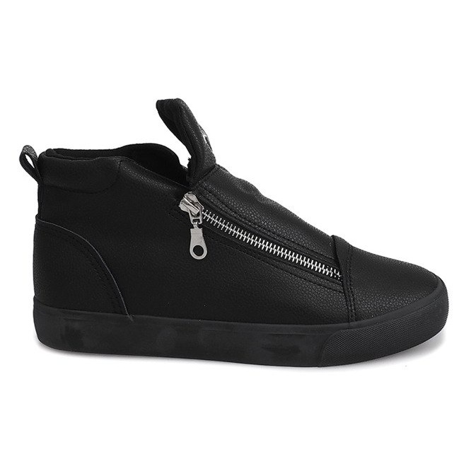 Sneakersy Na Koturnie Blachy AN9732 Czarny czarne