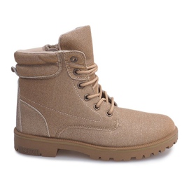 Timberki Trapery TL042-12 GOLD/BROWN złoty