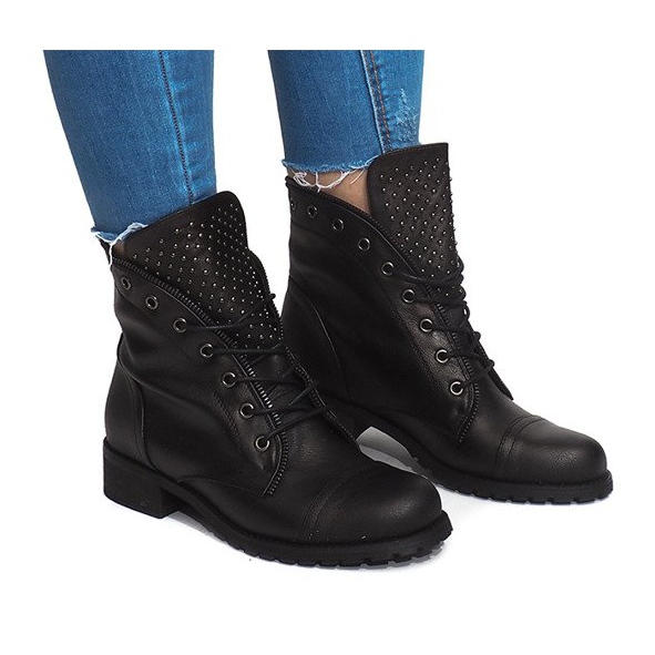Ekskluzywne Botki JH180-090 Czarny czarne