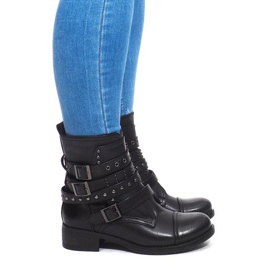 Ocieplane Botki Z Klamrą M172 Czarny czarne