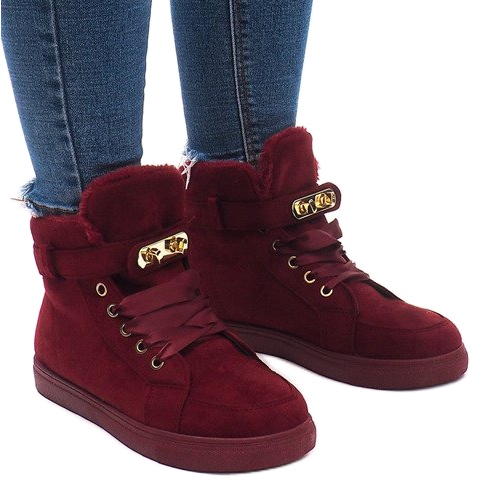 Ocieplane Trampki BOK-1122 Czerwony czerwone