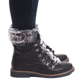 Ocieplane Botki 6755-PA Czarny czarne
