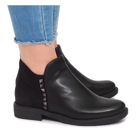 Botki Z Zamkiem WW070A Czarny czarne