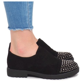 Modne Półbuty Z Ćwiekami 22-2 Czarny czarne