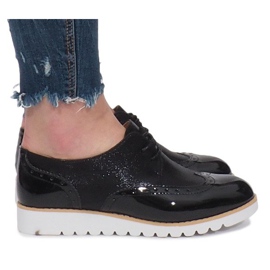 Czarne Półbuty Jazzówki Delphine