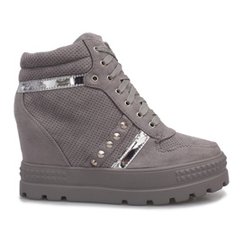 Szare zamszowe sneakersy Maxime