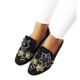 Czarne balerinki lordsy Sandra