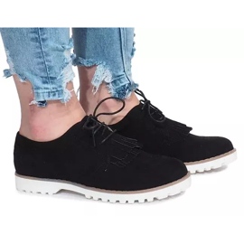 Czarne mokasyny z frędzlami Crushing Hard