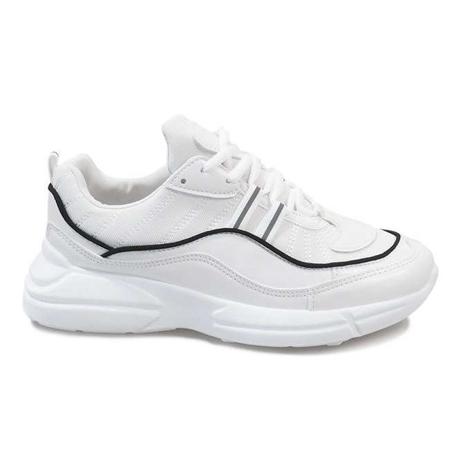 Białe modne obuwie sportowe LI-4002