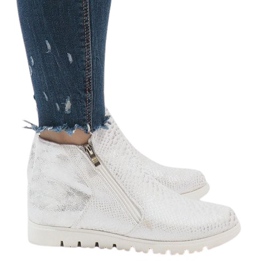 Srebrne sportowe botki GF-A596 szare