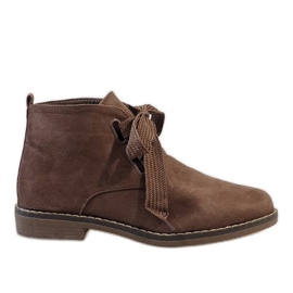 Khaki zamszowe botki QL-66 zielone