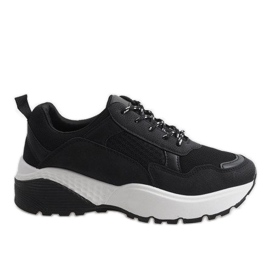 Czarne modne obuwie sportowe LT017
