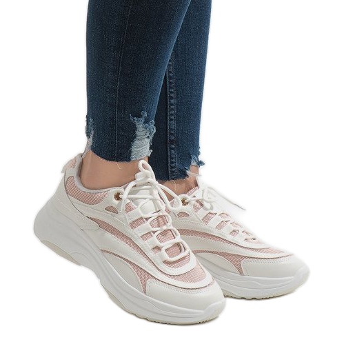 Białe modne obuwie sportowe BO-15