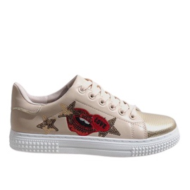 Beżowe trampki 6356-6 beżowy