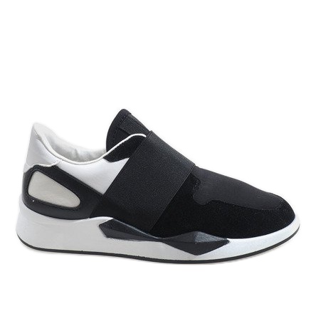 Czarne sneakersy z lycra R371
