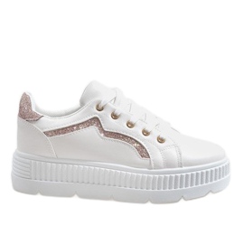 Białe trampki na platformie BM1980