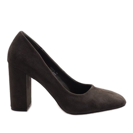 Zielone czółenka na słupku 2242-5 wielokolorowe