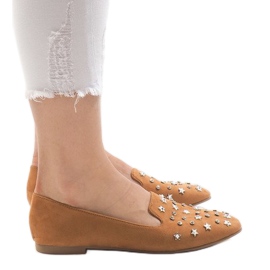 Camel mokasyny balerinki F3262 brązowe