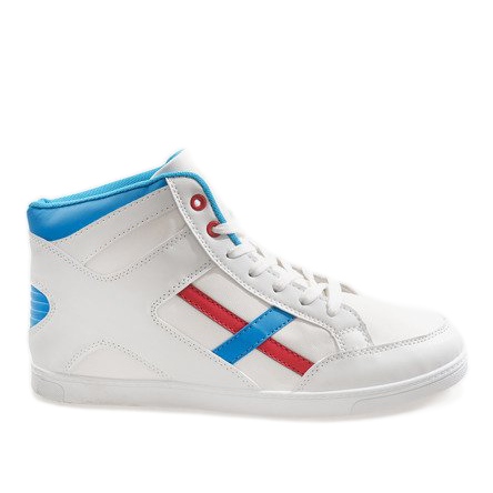 Białe męskie obuwie sportowe HY-1607 wielokolorowe