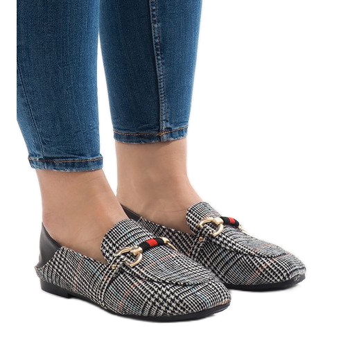 Czarne mokasyny balerinki YJX003