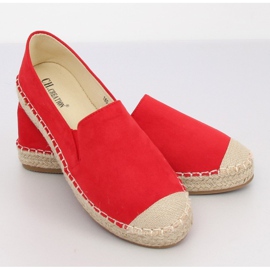 Espadryle damskie czerwone 180-5 Red II-GAT