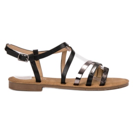 Erynn Casualowe Czarne Sandały