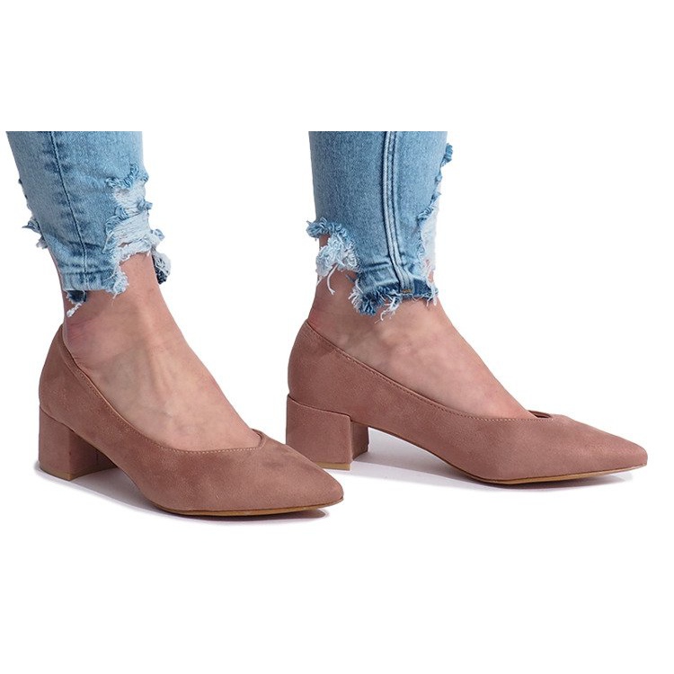 Różowe czółenka na słupku Heart