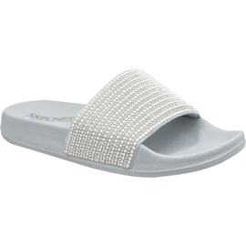 Klapki Skechers Pop Ups W 34210-GYSL szare
