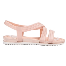 SHELOVET Wsuwane Gumowe Sandały różowe