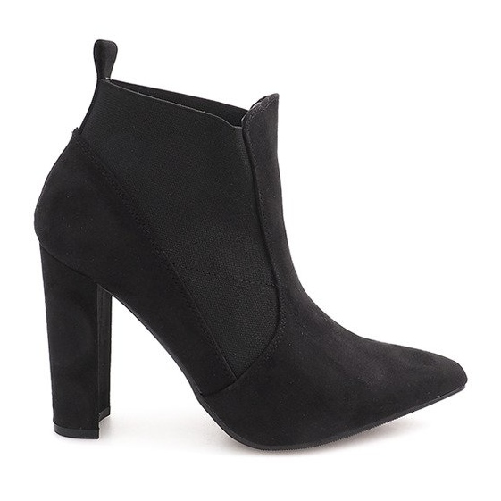 Botki Na Słupku Gumka 2146-6 Czarny czarne