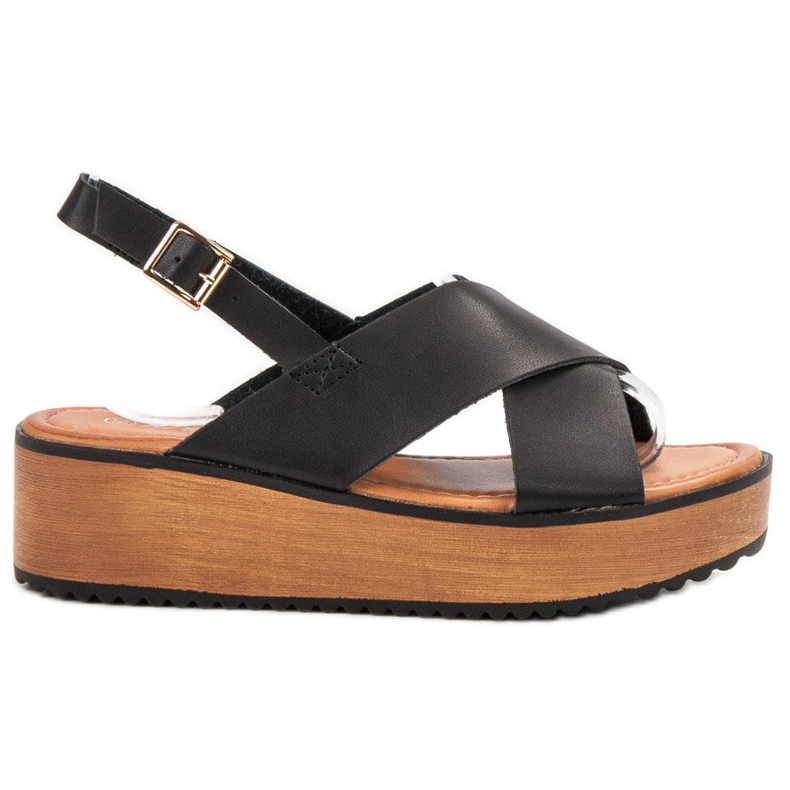 SHELOVET Sandały Na Platformie brązowe