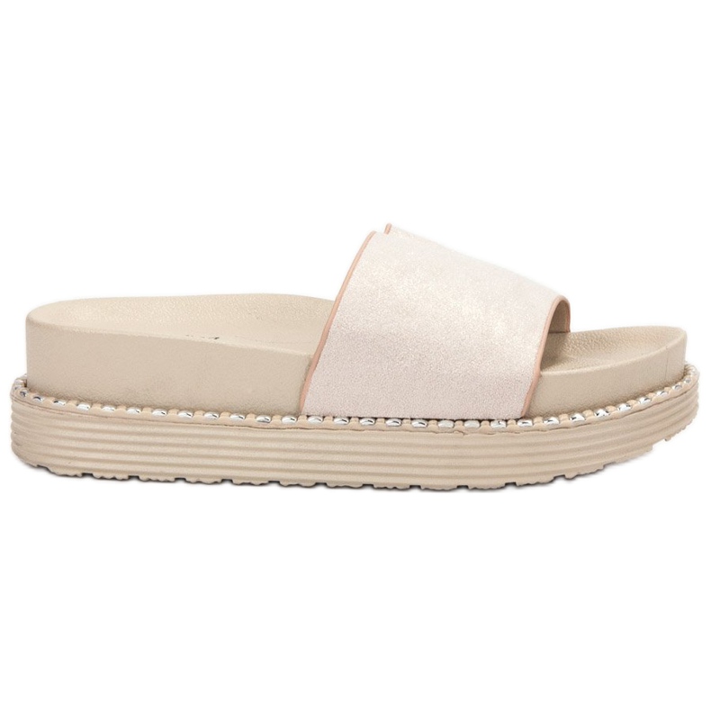 Melisa Klapki Na Koturnie brązowe