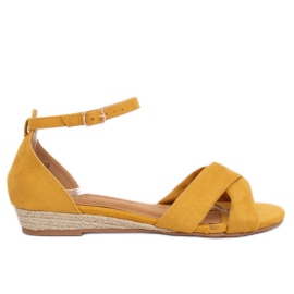 Sandałki espadryle żółte 9R121 Yellow