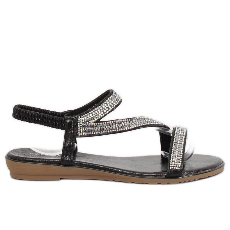 Sandałki asymetryczne czarne KM-33 Black