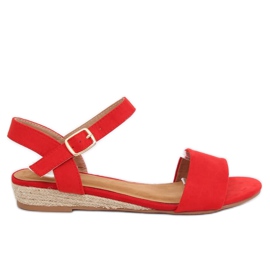 Sandałki espadryle czerwone 9R73 Red