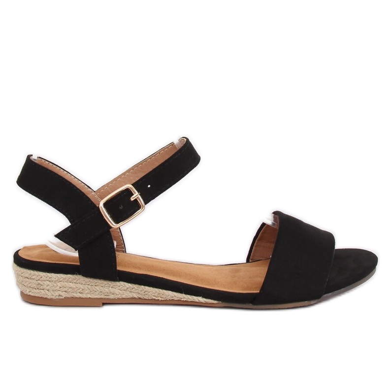 Sandałki espadryle czarne 9R73 Black