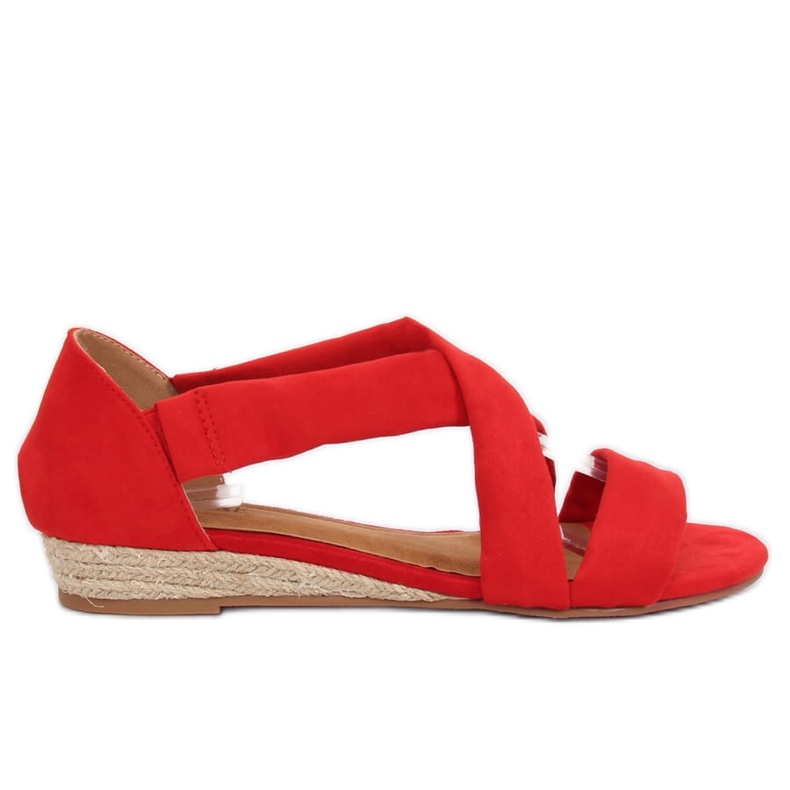 Sandałki espadryle czerwone 9R72 Red