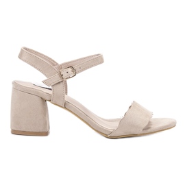 Zamszowe Sandały VICES brązowe