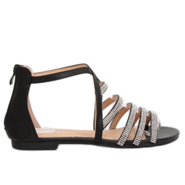 Sandałki damskie czarne LL6339 Black