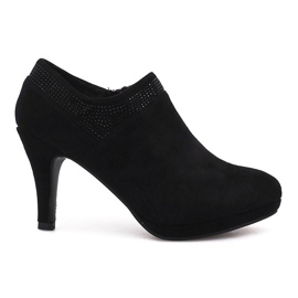 Czarne botki na szpilce Marie