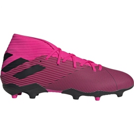 Buty piłkarskie adidas Nemeziz 19.3 Fg M F34388 różowe czarne
