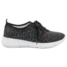 Bona Buty Sportowe W Kropki czarne