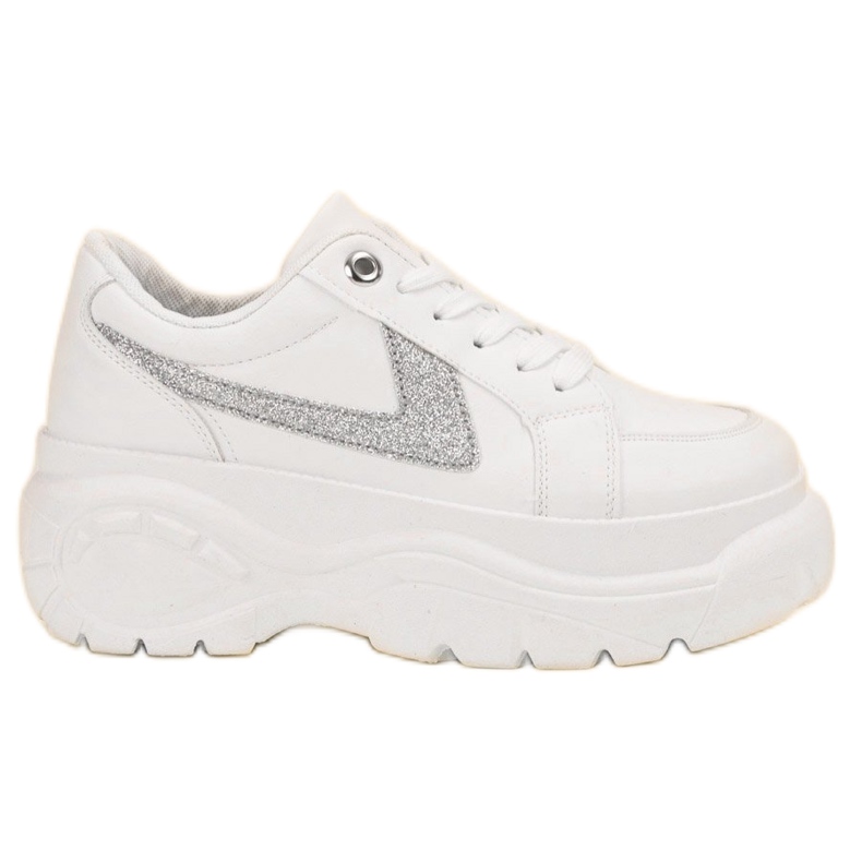 SHELOVET Białe Sneakersy Na Platformie