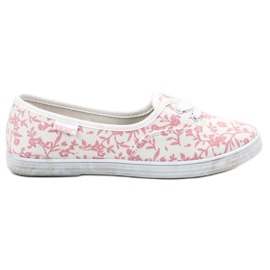 Tenisówki Ze Wzorem VICES białe różowe