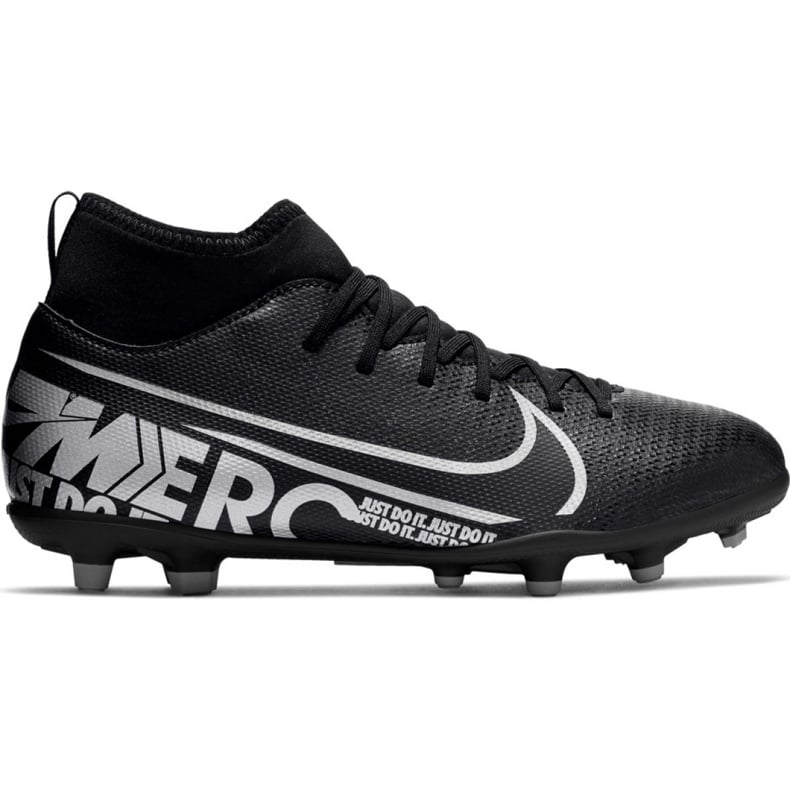 Buty piłkarskie Nike Mercurial Superfly 7 Club FG/MG Jr AT8150-001 czarne różowe