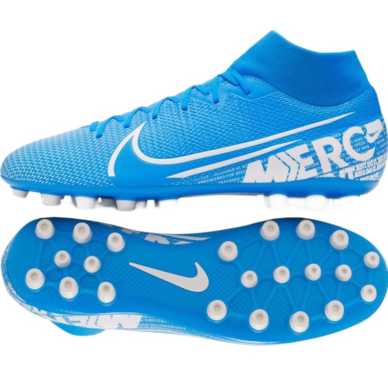 Buty piłkarskie Nike Mercurial Superfly 7 Academy Ag M BQ5424-414 niebieskie niebieskie