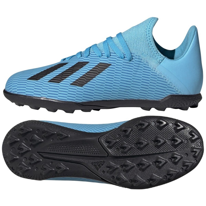 Buty piłkarskie adidas X 19.3 Tf Jr F35357 niebieskie niebieskie